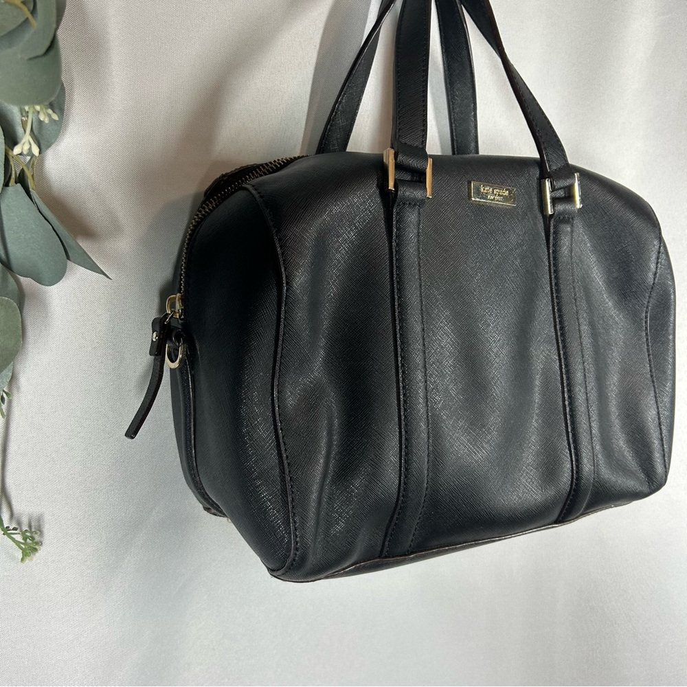 Kate Spade | Newbury Lane Cassie Leather Crossbody Bag Purse Black W/ New Strap - Picture 4 of 16